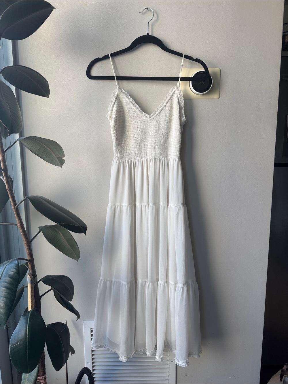 Wilfred Wilfred Tuberose Dress XS White Smocked Tiered